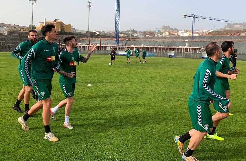 Entrenamiento del Elche CF en Tenerife, en febrero de 2020 / Twitter Elche CF Oficial